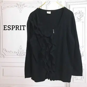 [에스프리] 가디건 [S~M] 블랙 집업 프릴