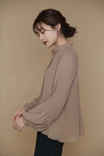 L'Or Pleats Chiffon Blouse