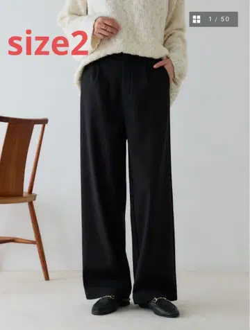 크루레 crewre 웜 슬랙스 블랙 팬츠 사이즈 2