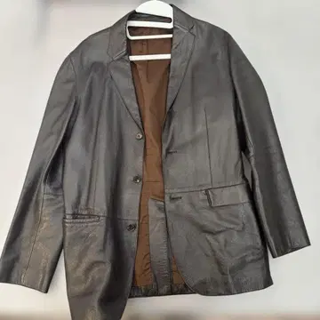 블랙 가죽 블레이저