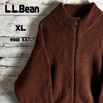 90s 엘엘빈 지퍼 니트 홍콩제 셰틀랜드 울 남성용 XL