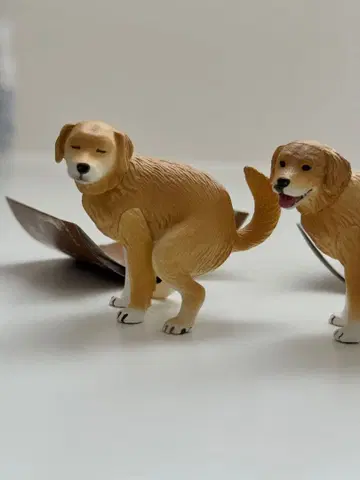 굼벵이 2 시크릿 골든 리트리버 가챠 캡슐 토이 2개