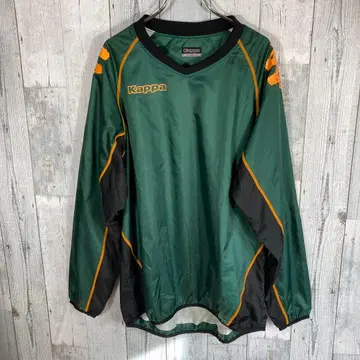 Kappa 긴팔 윈드 브레이커 그린/블랙/오렌지