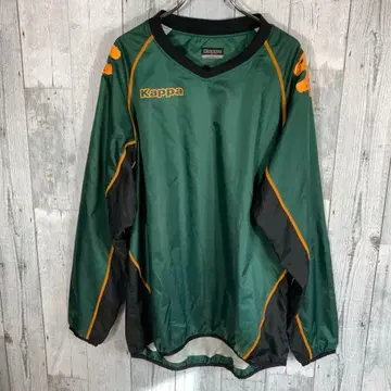 Kappa 긴팔 윈드 브레이커 그린/블랙/오렌지