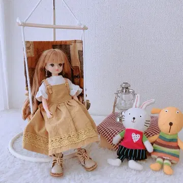 인형용 패브릭 소재 해먹 체어 리얼 가죽 패치워크 패턴