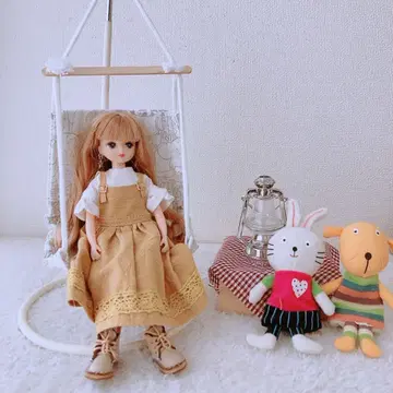 인형용 패브릭 소재 해먹 체어 엉뚱한 동물 무늬