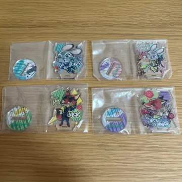 주토피아 피타데포메 아크릴 스탠드 4개 세트