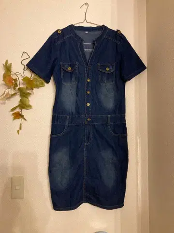 데님 셔츠 원피스 벨트 포함