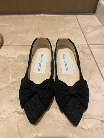 Offen 오펜 포인티드 리본 pointed ribbon 블랙