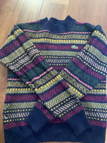 라코스테 LACOSTE 프렌치 라코스테 울 100% 니트 스웨터 양모