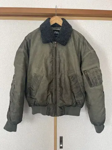 ZARA MA-1 빈티지 가공 봄버 자켓