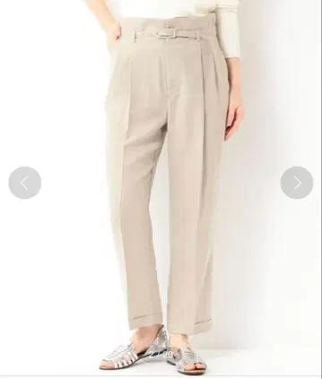 린넨 라이크 턱 테이퍼드 팬츠 하의 유나이티드 애로우즈