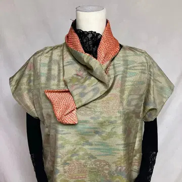 기모노 리메이크 // 오시마 명주 // 튜닉 목도리 포함 NO 325