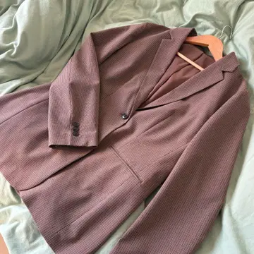 유니클로 체크 자켓