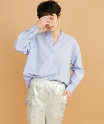 윔 가젯 스탠드 카라 오버 셔츠