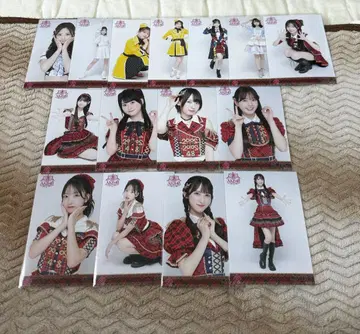 AKB48 브로마이드 멤버 리퀘스트 동경의 의상 빨간색 체크 묶음 판매