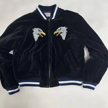 US NAVY HILL CROP 스카잔 블랙 벨벳