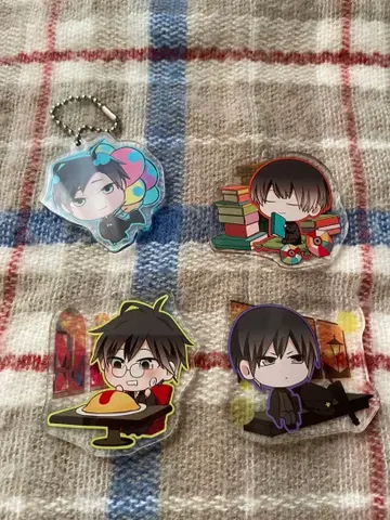 고서점 거리의  }하시히메{ 아크릴 키링 4개 세트