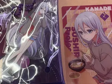 스시로 프로세카 콜라보 멀티 파우치 클리어 카드 카나데 세트 2종 세트