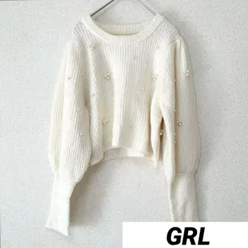 그레일 F 펄 니트탑 아이보리 여성용 상의