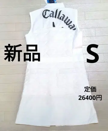 재재재 새상품 캘러웨이 충전솜 원피스 S 화이트 정가 26400엔