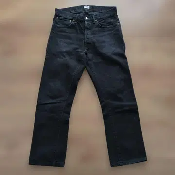 J.S.HOMESTEAD 셀비치 블랙 데님 팬츠 W32 스트레이트