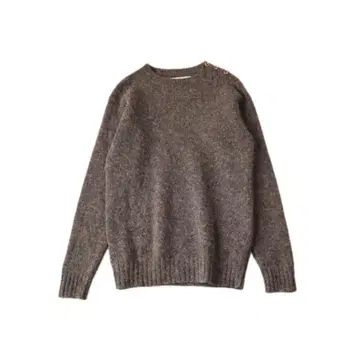 LAURENCE J. SMITH 셰틀랜드 울 크루넥 스웨터