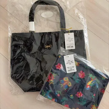 새상품 페이 하이 자카드 백 하이 파우치 세트