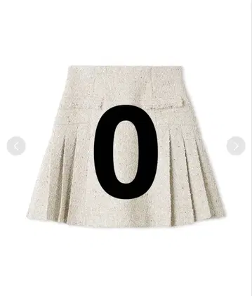 사이드 플리츠 트위드 미니스커트