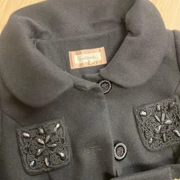 Lois Crayon 블랙 롱 코트