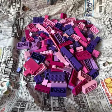 레고 블록 부품 핑크 보라색 세트