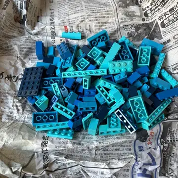 블루 계열 레고 블록 세트