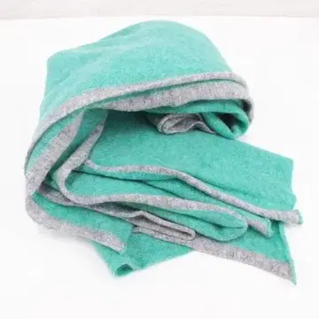 고품질 브루넬로쿠치넬리 100% 캐시미어 머플러 스톨 그린 x 그레이