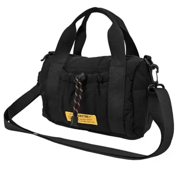 KiU(키우) 스퀘어 패디드 미니 보스턴 백 숄더 블랙 2way