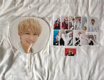 하시모토 료 부채 & 공식 사진 세트