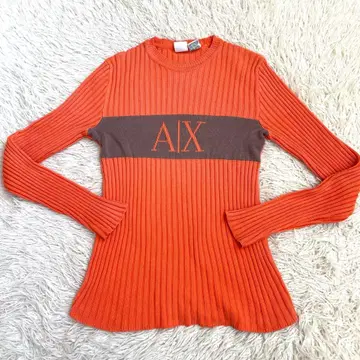 ARMANI EXCHANGE 디자인 리브 니트탑