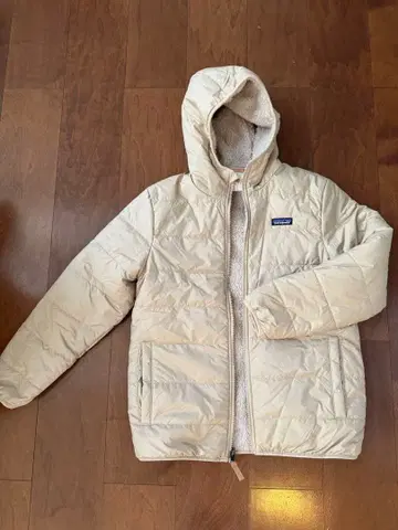 patagonia 후드 리버서블 자켓 베이지 S