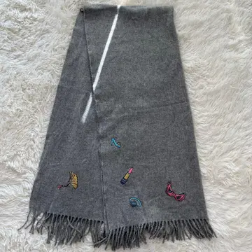 츠모리치사토 x GIBIWEAR 이탈리아제 자수 대형 머플러 스톨