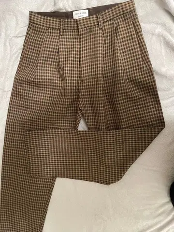 FREAK'S STORE 브라운 계열 체크 슬랙스 M
