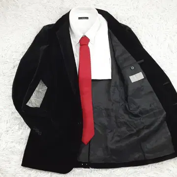 새상품급 EDIFICE 에디피스 벨벳 자켓 블랙 벨로아