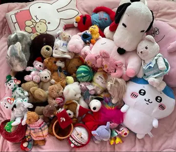 스누피 엘모 등 봉제 인형 세트