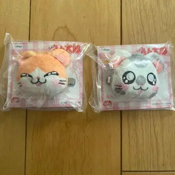 꼬마햄찌 햄찌즈 봉제인형 헤어 클립 2개 세트