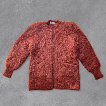 샤기 니트 가디건