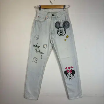 Vintage 미키마우스 미니 마우스 데님 팬츠 아카이브