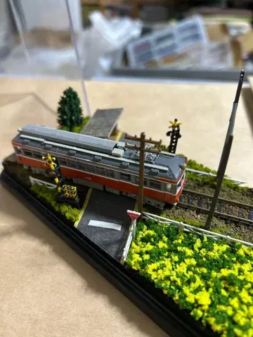 소형 디오라마 건널목 포함 풍경 커버 포함 2