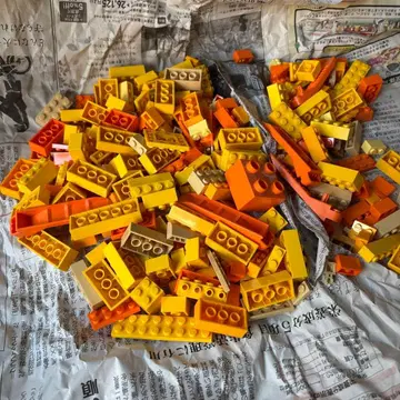 레고 블록 부품 오렌지 옐로우 컬러 베이지