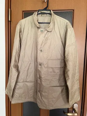 45rpm 베이지 버튼 부착 자켓