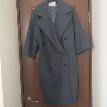 JEANASIS 그레이 더블 브레스트 코트 사이즈 F