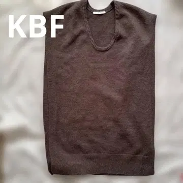 KBF 슬리브리스 니트 니트 베스트 판초
