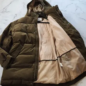 새상품급 XL dunhill 다운 자켓 2way 리얼다운 카키
